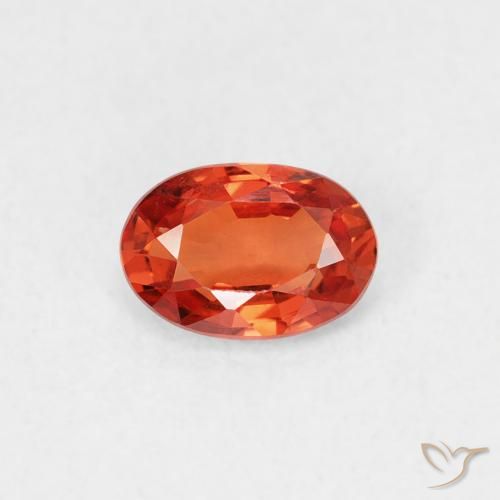 0.51ct Natural Naranja medio Zafiro, Ovalada, VVS-VS