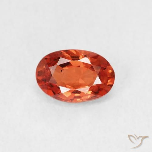 0.60ct Natural Naranja fuego Zafiro, Ovalada, VS