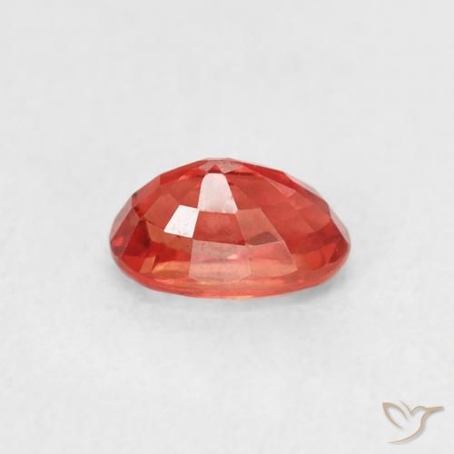 Zafiro Rojo medio natural de 0.75 ct, Ovalada, VS