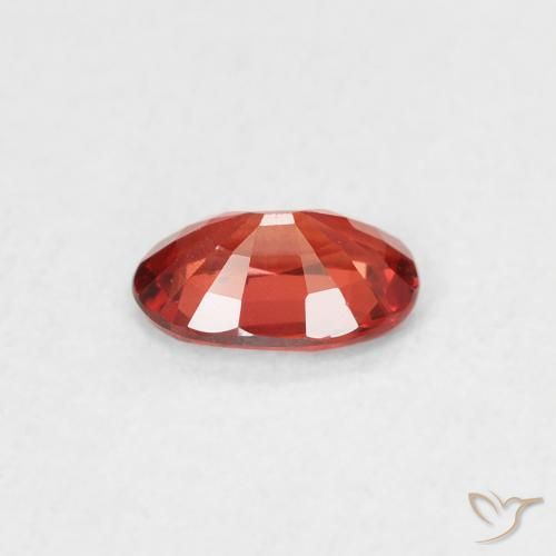 Zafiro Rojo carmesí claro natural de 0.51 ct, Ovalada, VS