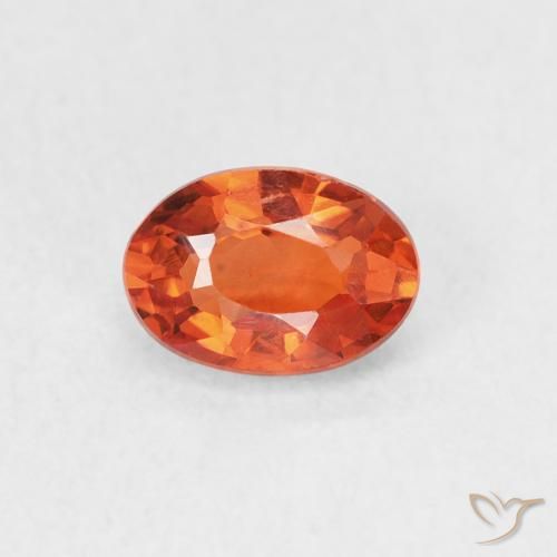 0.73ct Natural Naranja fuego Zafiro, Ovalada, VS