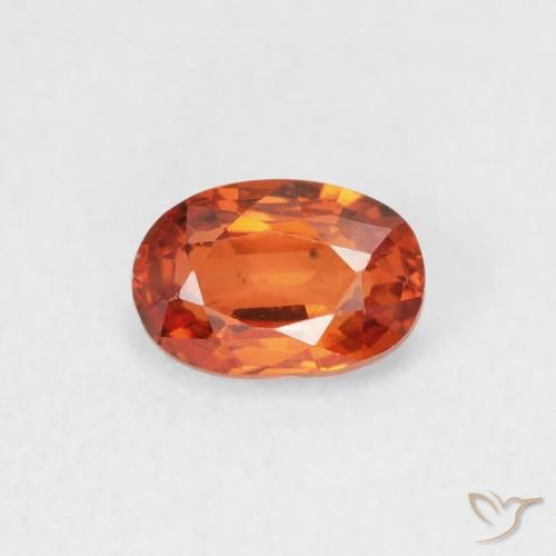 0.68ct Natural Naranja medio Zafiro, Ovalada, VS