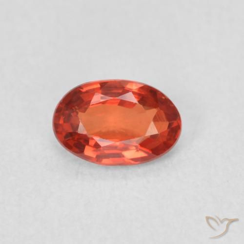 0.58ct Natural Rojo medio Zafiro, Ovalada, VVS-VS