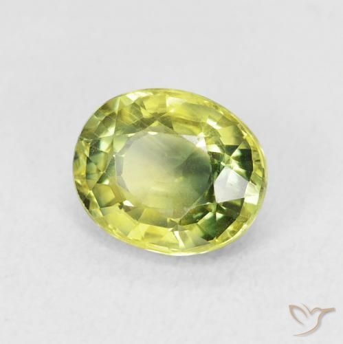 Zafiro Medium Light Green natural de 2.00 ct, Ovalada, VVS-VS