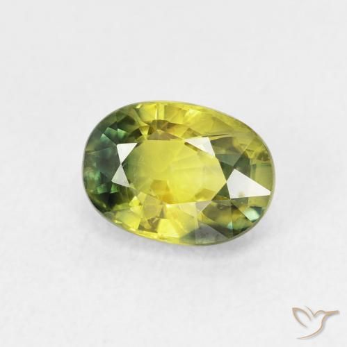 Zafiro Verde terroso cálido natural de 1.75 ct, Ovalada, VVS-VS