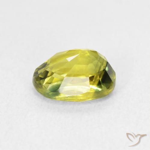 Zafiro Verde terroso cálido natural de 1.75 ct, Ovalada, VVS-VS
