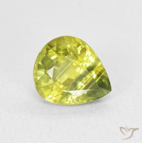 1.99ct Natural Amarillo medio Zafiro, En forma de pera, VVS-VS