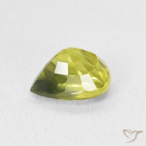 Zafiro Amarillo medio natural de 1.99 ct, En forma de pera, VVS-VS