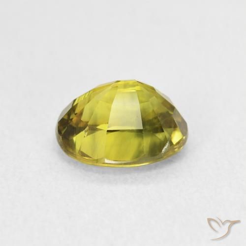 Zafiro Amarillo medio natural de 2.31 ct, Ovalada, VVS-VS