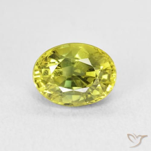 2.93ct Natural Amarillo medio Zafiro, Ovalada, VVS-VS