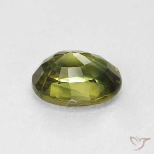 Zafiro Verde oscuro natural de 2.25 ct, Ovalada, VVS-VS