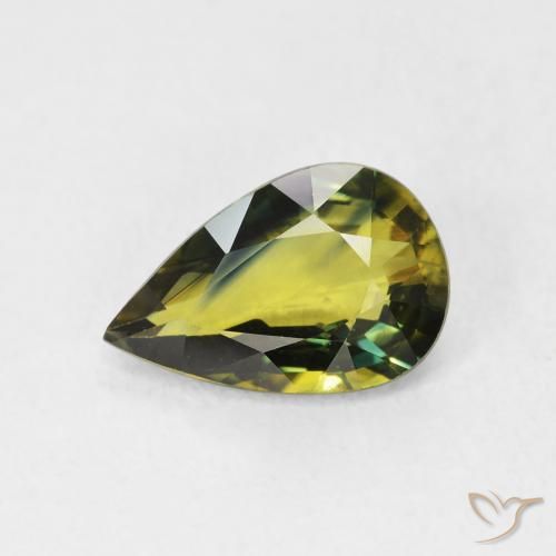 2.11ct Natural Multicolor Zafiro, En forma de pera, VVS-VS