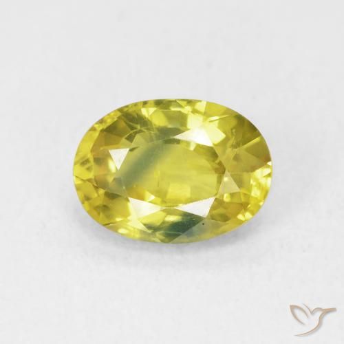 2.71ct Natural Amarillo medio Zafiro, Ovalada, VS