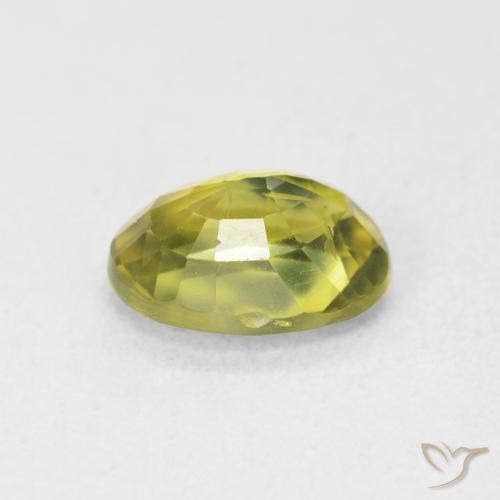 Zafiro Amarillo medio natural de 2.71 ct, Ovalada, VS