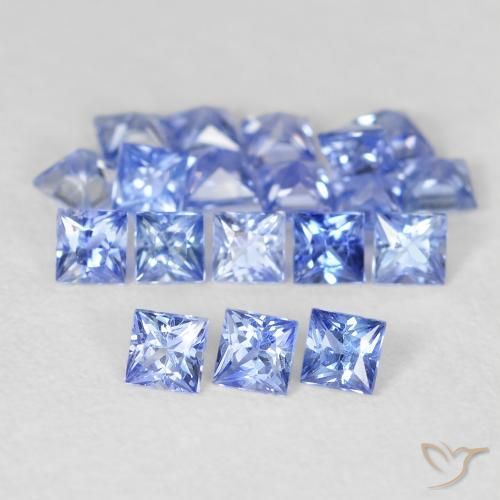 Gemas de Zafiro Azul intenso natural de 2.05 ct, Cuadrado, VS