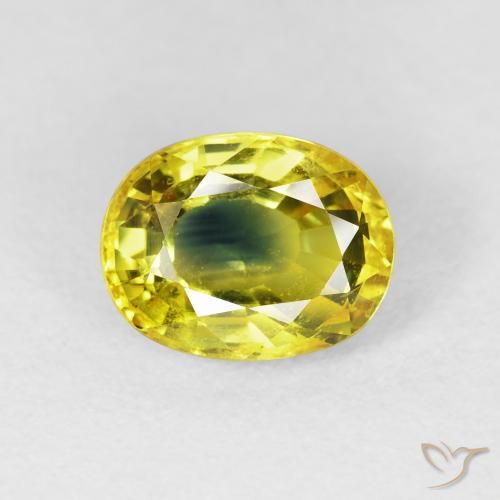 3.12ct Natural Dorado terroso Zafiro, Ovalada, VS