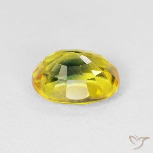 Zafiro Dorado terroso natural de 3.12 ct, Ovalada, VS