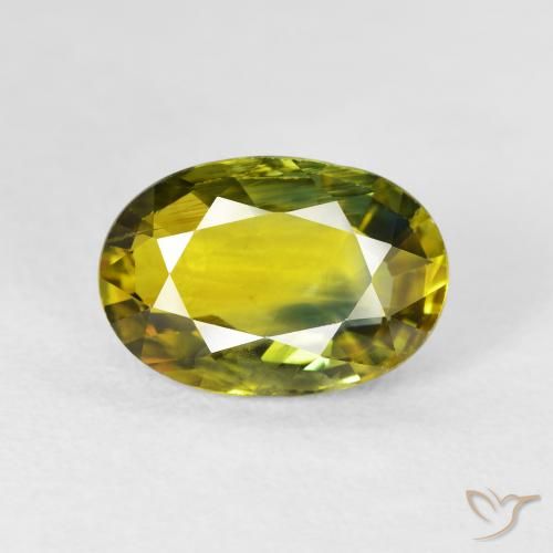 3.13ct Natural Marrón dorado intenso Zafiro, Ovalada, VS