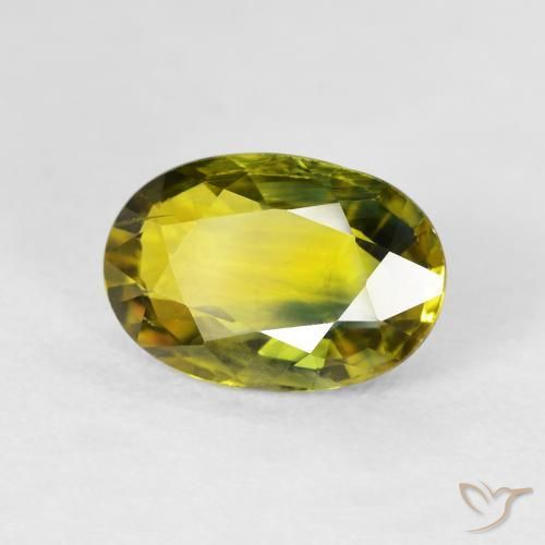 Zafiro Marrón dorado intenso natural de 3.13 ct, Ovalada, VS
