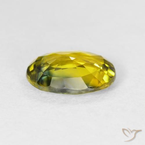 Zafiro Marrón dorado intenso natural de 3.13 ct, Ovalada, VS