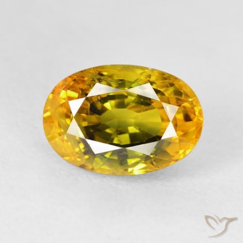 5.95ct Natural Dorado oscuro Zafiro, Ovalada, VS
