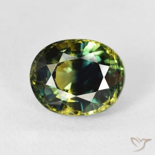 3.97ct Natural Verde bosque intenso Zafiro, Ovalada, VS