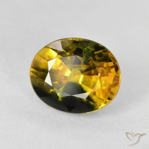 Zafiro Multicolor natural de 3.24 ct, Ovalada, VS