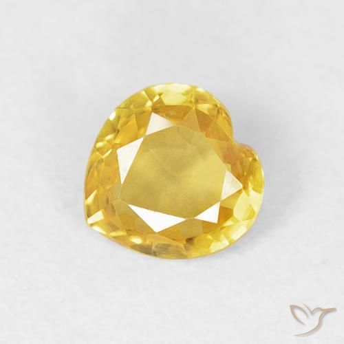 0.39ct Natural Amarillo toscana Zafiro, Corazón, VVS-VS