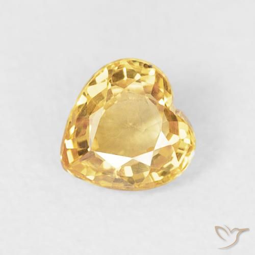 0.48ct Natural Oro Zafiro, Corazón, VVS-VS