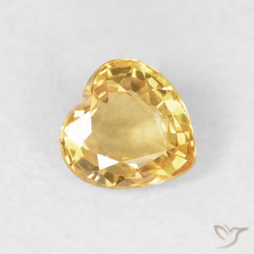 Zafiro Oro natural de 0.48 ct, Corazón, VVS-VS