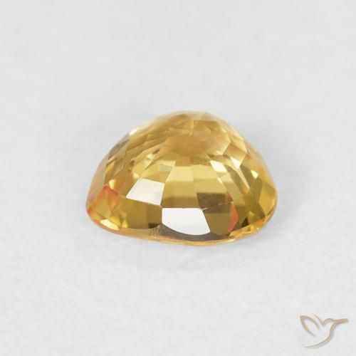 Zafiro Oro natural de 0.48 ct, Corazón, VVS-VS