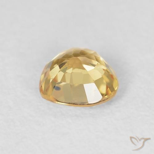 Zafiro Amarillo claro natural de 0.47 ct, Corazón, VVS