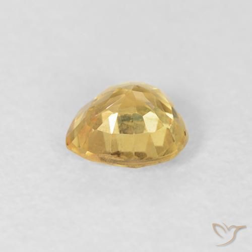 Zafiro Dorado medio natural de 0.44 ct, Corazón, VS