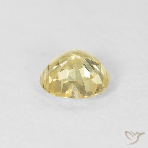 Zafiro Amarillo claro natural de 0.45 ct, Corazón, VS