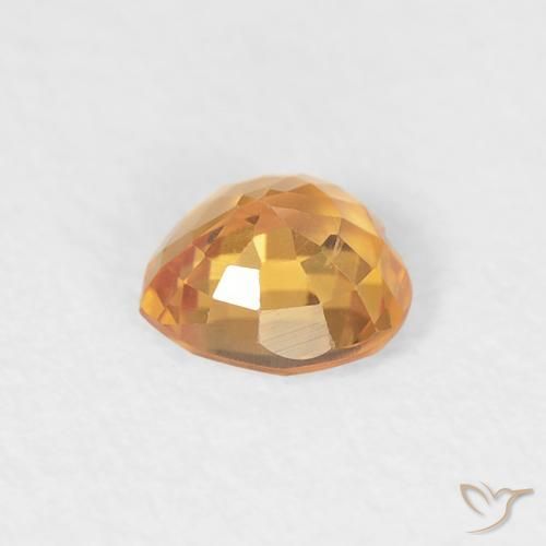 Zafiro Dorado natural de 0.46 ct, Corazón, VVS-VS