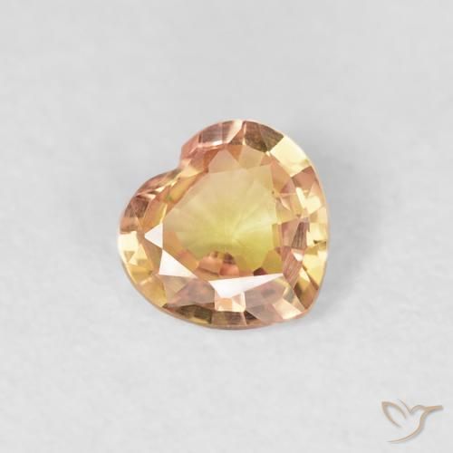 Zafiro Multicolor natural de 0.33 ct, Corazón, VVS-VS