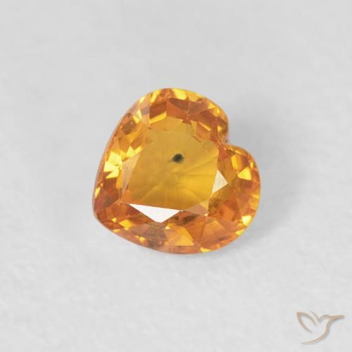 0.42ct Natural Oro Zafiro, Corazón, VS
