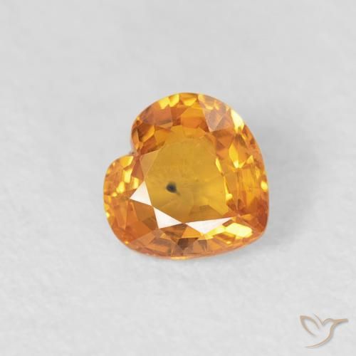 Zafiro Oro natural de 0.42 ct, Corazón, VS
