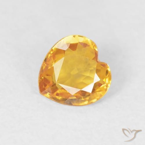 0.43ct Natural Oro Zafiro, Corazón, VS
