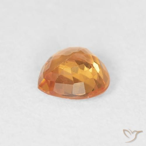 Zafiro Naranja claro natural de 0.43 ct, Corazón, VVS-VS