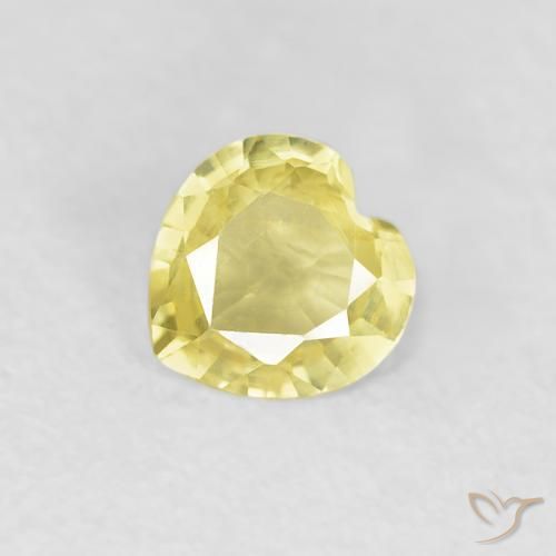 0.34ct Natural Amarillo claro Zafiro, Corazón, VVS-VS, Photo A