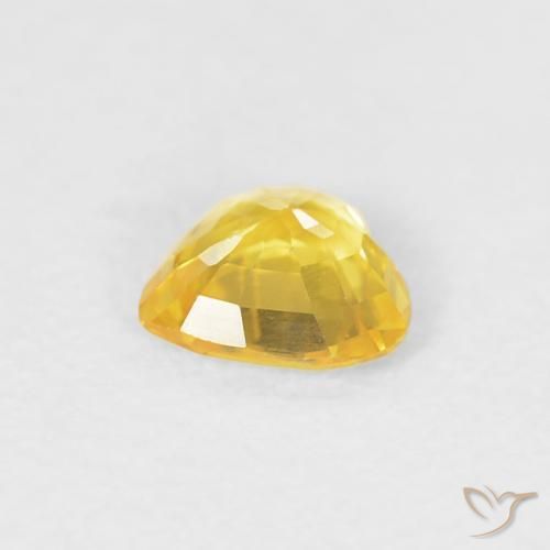 Zafiro Dorado natural de 0.36 ct, Corazón, VVS-VS
