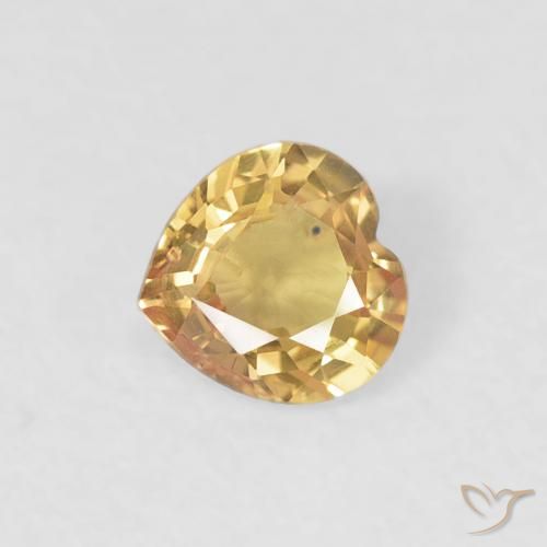 0.39ct Natural Oro Zafiro, Corazón, VVS-VS