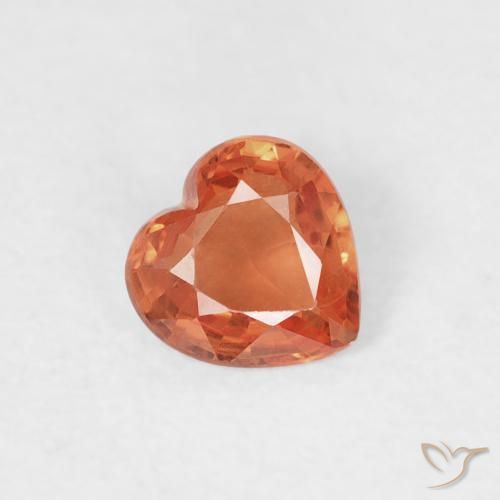 0.39ct Natural Rojo medio Zafiro, Corazón, VS