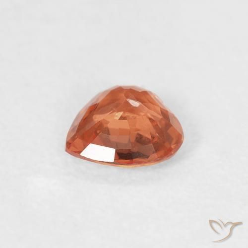Zafiro Rojo medio natural de 0.39 ct, Corazón, VS
