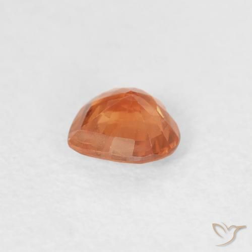 Zafiro Naranja medio natural de 0.36 ct, Corazón, VS