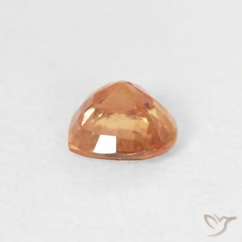 Zafiro Naranja medio natural de 0.45 ct, Corazón, VS-SI