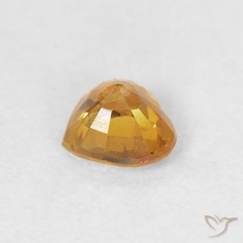 Zafiro Dorado natural de 0.44 ct, Corazón, VS-SI