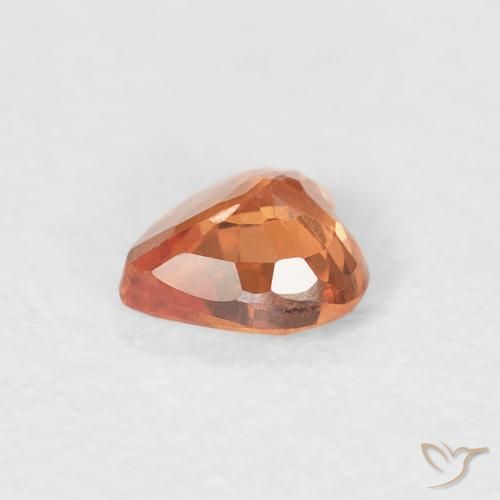 Zafiro Naranja medio natural de 0.29 ct, Corazón, VVS