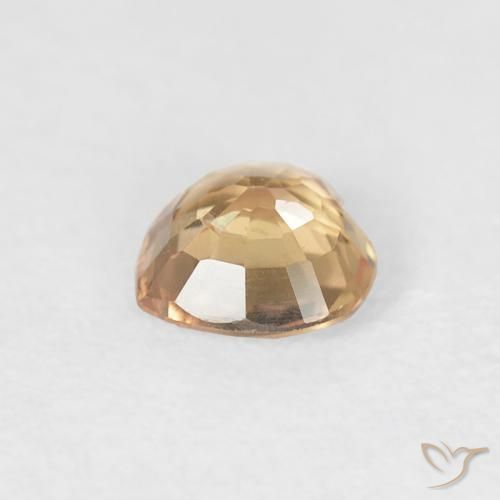 Zafiro Naranja medio natural de 0.46 ct, Corazón, VS